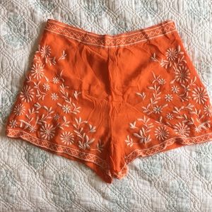 Topshop Orange Shorts Great Condition